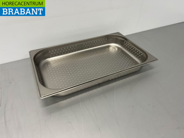 Acier inoxydable HCB Bac gastronorme perforé GN Plateau 1/1 Profondeur 65 mm Horeca – Image 3