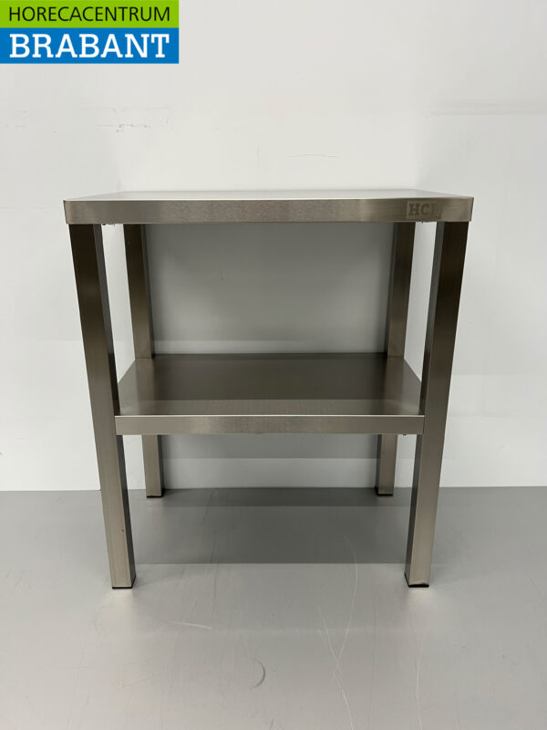 HCB acier inoxydable Double Etagere Bridge 60 x 35 x 70 cm Restauration