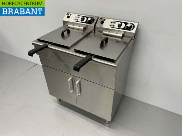 HCB Friteuse double en acier inoxydable 2 x 16 litres 400V Restauration – Image 4