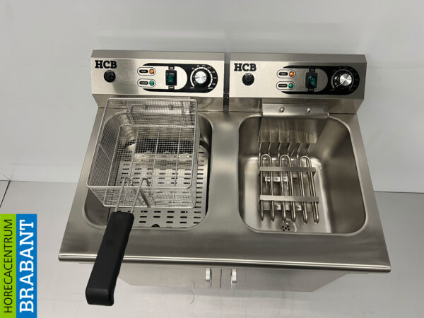 HCB Friteuse double en acier inoxydable 2 x 16 litres 400V Restauration – Image 6