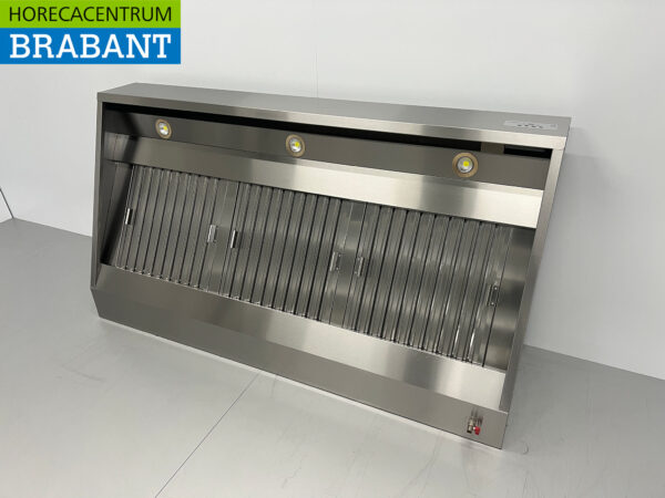 Hotte aspirante en acier inoxydable Premium-line Motor 2000 kuub Sloping Model 180 cm 230V Horeca – Image 2