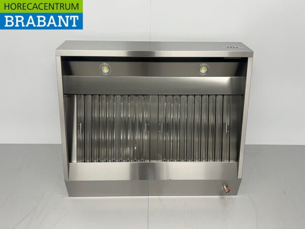 Hotte aspirante en acier inoxydable Moteur de la hotte 1500 kuub Premium-line Modèle incliné 120 cm 230V Horeca
