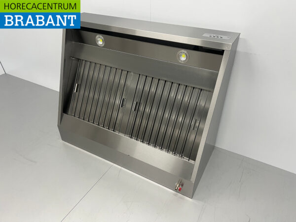 Hotte aspirante en acier inoxydable Moteur de la hotte 1500 kuub Premium-line Modèle incliné 120 cm 230V Horeca – Image 2