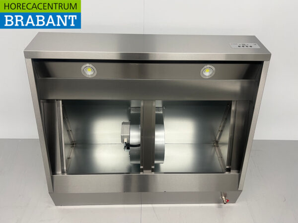 Hotte aspirante en acier inoxydable Moteur de la hotte 1500 kuub Premium-line Modèle incliné 120 cm 230V Horeca – Image 4