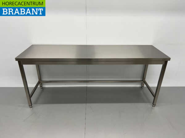 HCB Table de travail en acier inoxydable Basic-line 200 x 60 x 85 cm Restauration