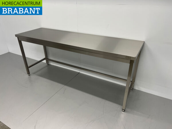 HCB Table de travail en acier inoxydable Basic-line 200 x 60 x 85 cm Restauration – Image 2