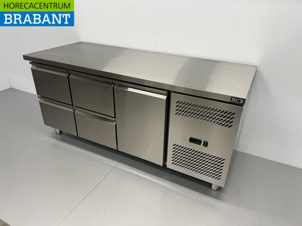Etabli réfrigéré HCB en acier inoxydable 4 tiroirs et 1 porte 179,5 cm 230V Horeca – Image 2