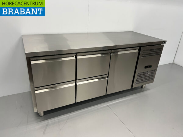 Etabli réfrigéré HCB en acier inoxydable 4 tiroirs et 1 porte 179,5 cm 230V Horeca – Image 3