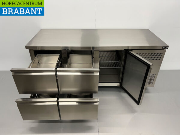 Etabli réfrigéré HCB en acier inoxydable 4 tiroirs et 1 porte 179,5 cm 230V Horeca – Image 4