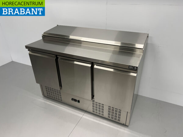 Acier inoxydable HCB Saladette Saladiere Etabli réfrigéré 136,5 cm 230V Horeca – Image 2