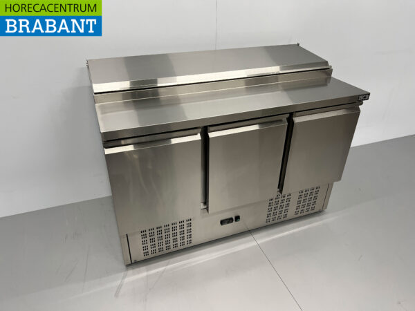 Acier inoxydable HCB Saladette Saladiere Etabli réfrigéré 136,5 cm 230V Horeca – Image 3