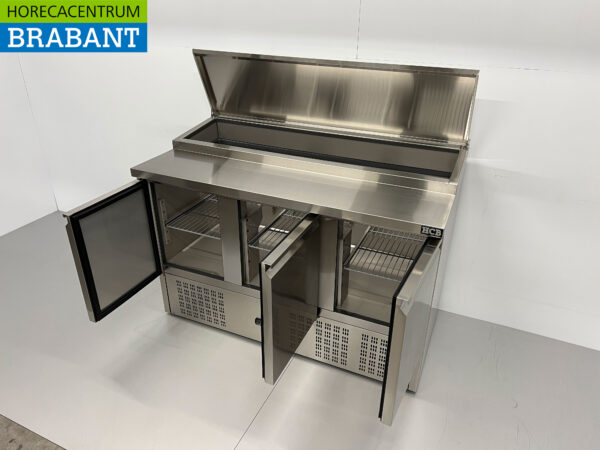 Acier inoxydable HCB Saladette Saladiere Etabli réfrigéré 136,5 cm 230V Horeca – Image 5