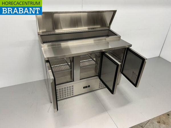 Acier inoxydable HCB Saladette Saladiere Etabli réfrigéré 136,5 cm 230V Horeca – Image 6
