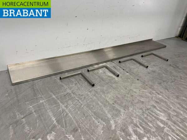 Étagère murale en acier inoxydable 240 x 30 cm Horeca – Image 3
