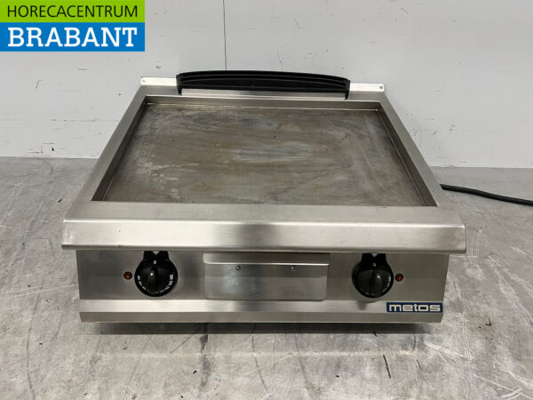 Planche à griller Metos en acier inoxydable Planche à griller lisse 80 cm 400V Horeca