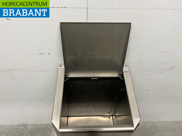 Porte-sac à déchets Josto en acier inoxydable Poubelle avec commande au pied 120 litres Restauration – Image 5