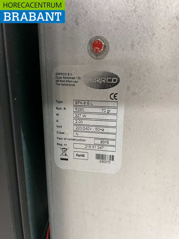 Serrco Barrel cooler 135 cm 230V Horeca – Image 5