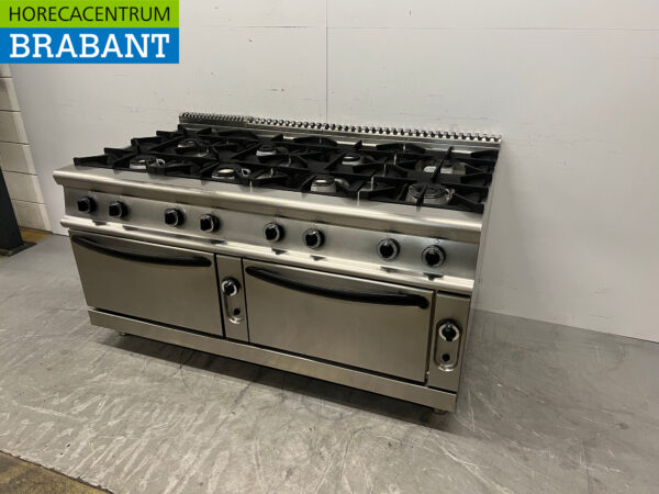 Cuisinière à gaz 8 feux en acier inoxydable avec 2 fours GAS Horeca – Image 2