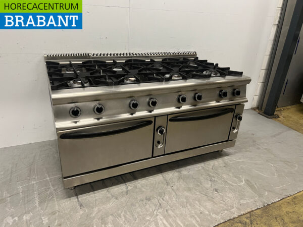 Cuisinière à gaz 8 feux en acier inoxydable avec 2 fours GAS Horeca – Image 3