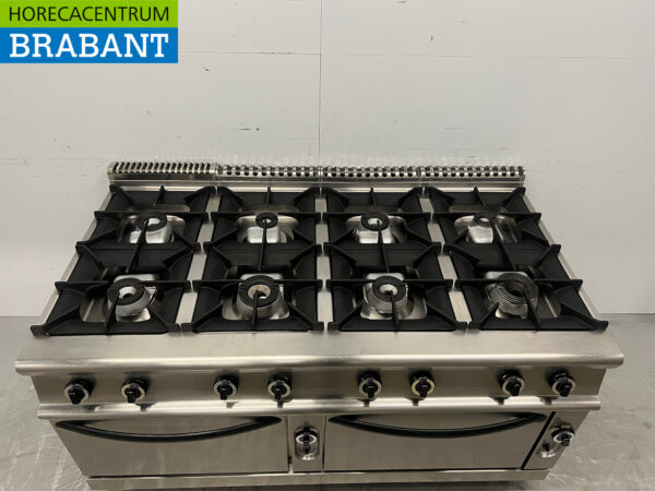 Cuisinière à gaz 8 feux en acier inoxydable avec 2 fours GAS Horeca – Image 4