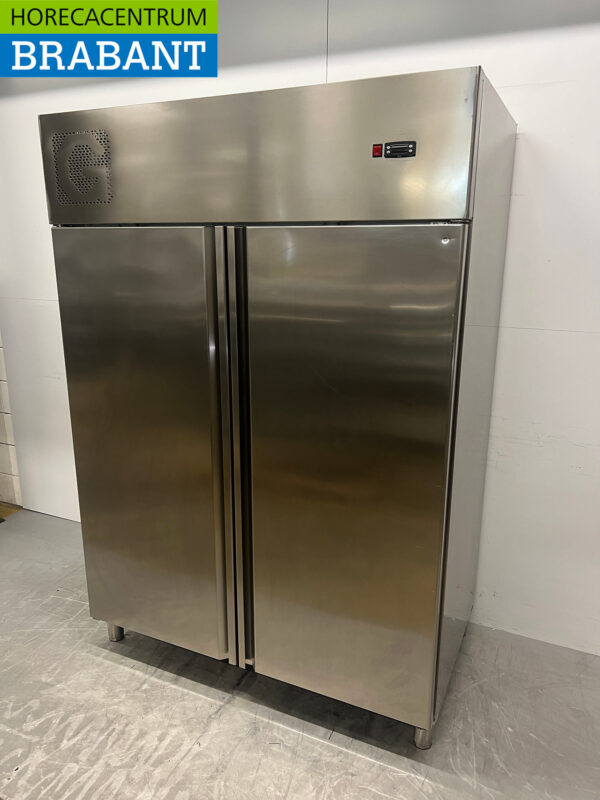 Réfrigérateur double porte en acier inoxydable Refroidissement 1400 litres 230V Horeca – Image 2