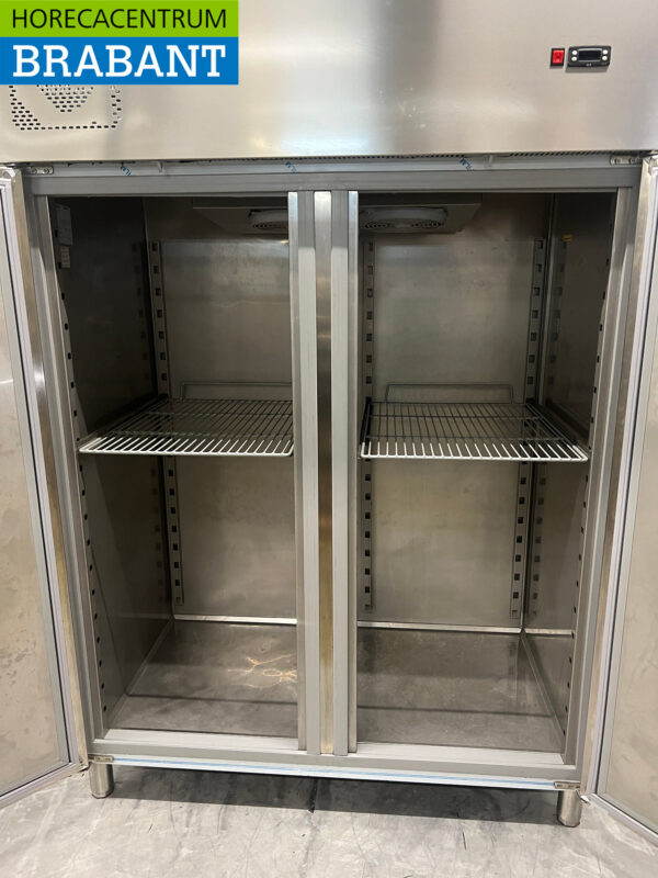 Réfrigérateur double porte en acier inoxydable Refroidissement 1400 litres 230V Horeca – Image 4