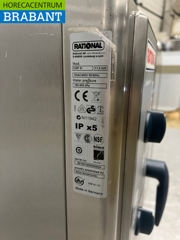Rational Combimaster Plus Combisteamer Steamer 6 x 1/1 GN 400V Horeca en acier inoxydable – Image 8