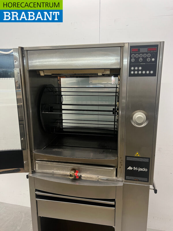 Fri-Jado Gril à rôtisserie en acier inoxydable 5 brochettes 400V Horeca – Image 3