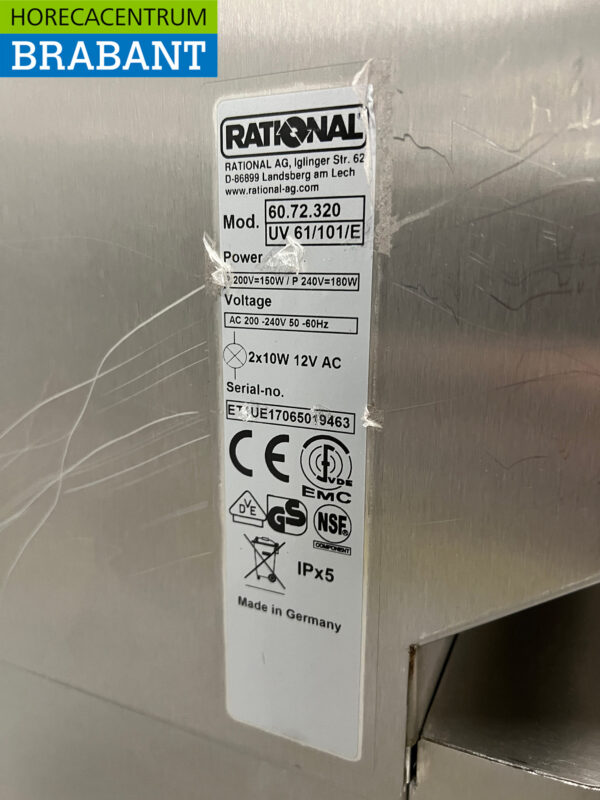 SelfCookingCenter Rational SCC en acier inoxydable avec hotte 6 x 1/1 GN 400V – Image 8