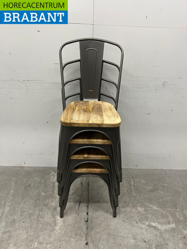 Bolero set de 4 chaises avec assise en bois Catering – Image 8