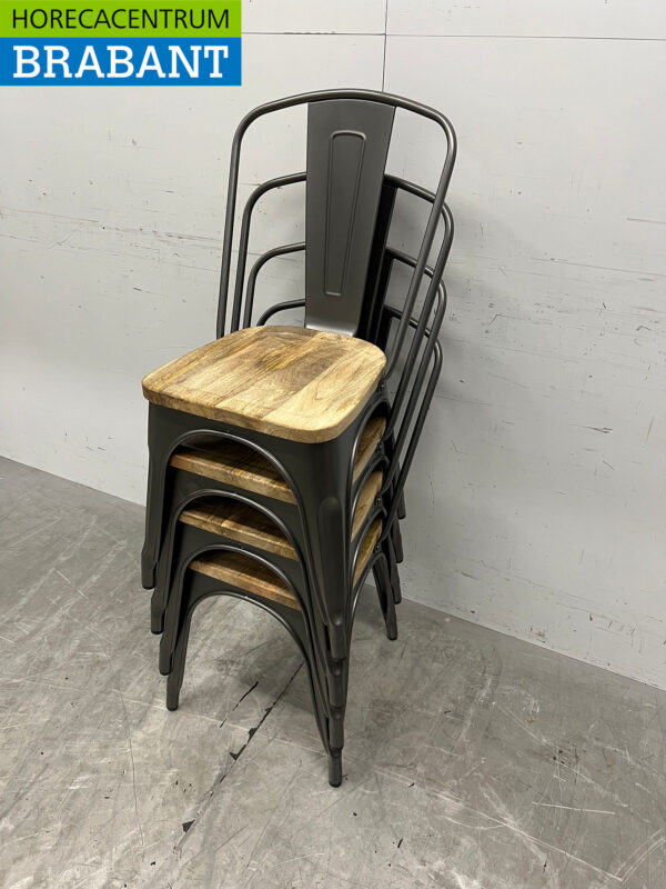 Bolero set de 4 chaises avec assise en bois Catering – Image 10