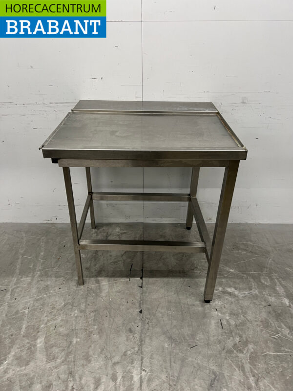 Acier inoxydable Table d'égouttage T.B.V. Lave-vaisselle coulissant 80 cm Horeca