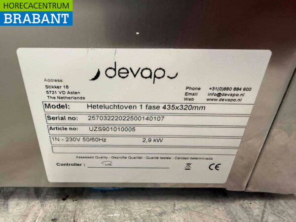 Four à air chaud Smeg en acier inoxydable 230V Horeca – Image 5