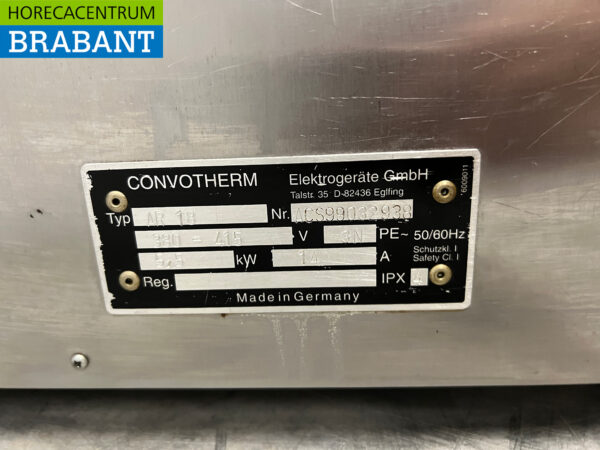 Four à convection Convotherm AR18 en acier inoxydable 9 x 38/26,5 cm 400V Horeca – Image 5