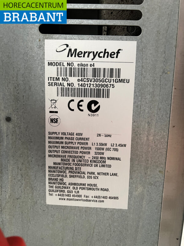 Acier inoxydable Merrychef Eikon e4 Four à grande vitesse Micro-ondes 400V Restauration – Image 6