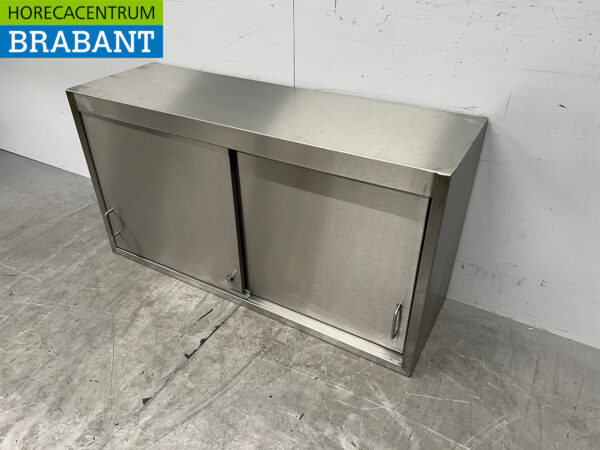 Armoire murale en acier inoxydable 2 portes coulissantes 115 cm Restauration – Image 2
