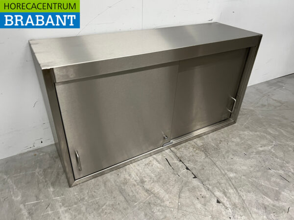 Armoire murale en acier inoxydable 2 portes coulissantes 115 cm Restauration – Image 3
