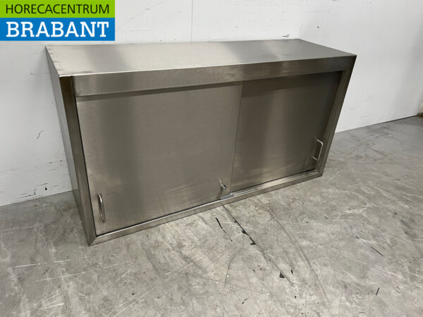 Armoire murale en acier inoxydable 2 portes coulissantes 115 cm Restauration – Image 3