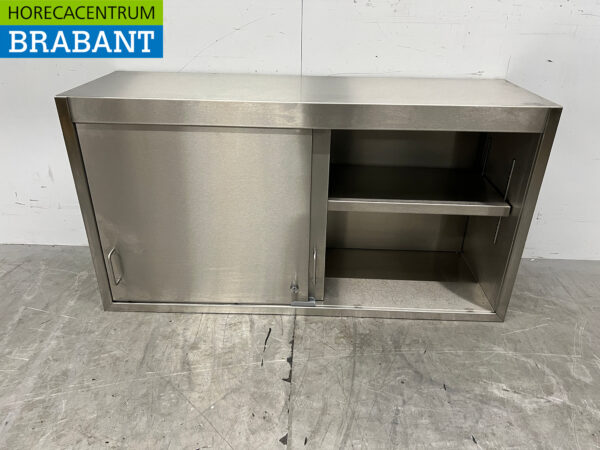 Armoire murale en acier inoxydable 2 portes coulissantes 115 cm Restauration – Image 4