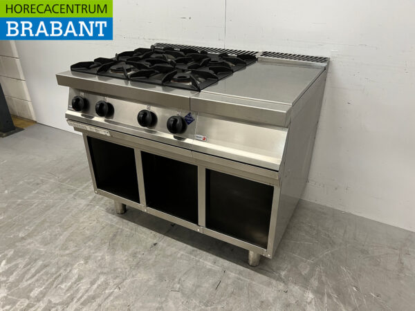 Plaque de cuisson 4 feux Fagor en acier inoxydable avec plan de travail 105 cm GAS Horeca – Image 2