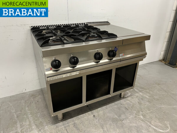 Plaque de cuisson 4 feux Fagor en acier inoxydable avec plan de travail 105 cm GAS Horeca – Image 3