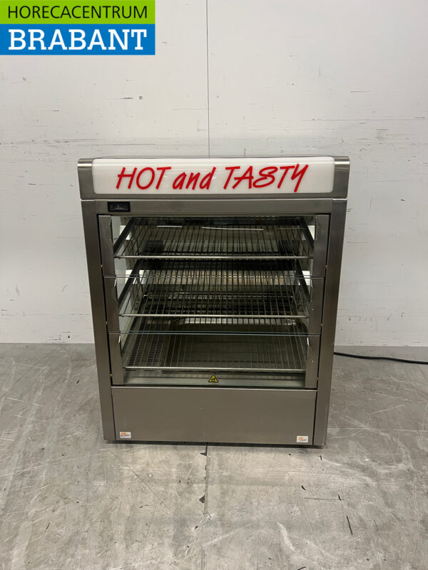 Vitrine chauffante en acier inoxydable 73 cm 230V Horeca