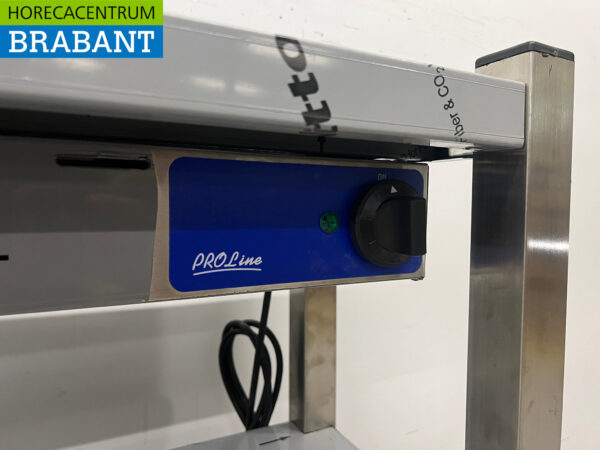 Pont chauffant double en acier inoxydable Etagère chauffante Premium-line 140 cm Catering – Image 4