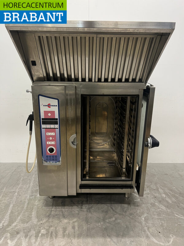 Four mixte Convotherm en acier inoxydable 11 x 1/1 GN avec hotte 230V + 400V Horeca – Image 4