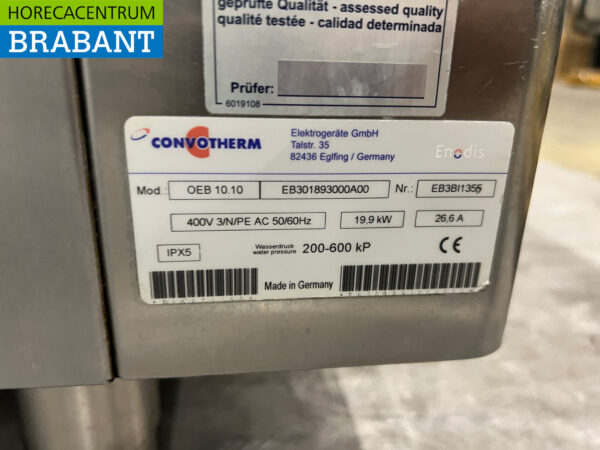 Four mixte Convotherm en acier inoxydable 11 x 1/1 GN avec hotte 230V + 400V Horeca – Image 9