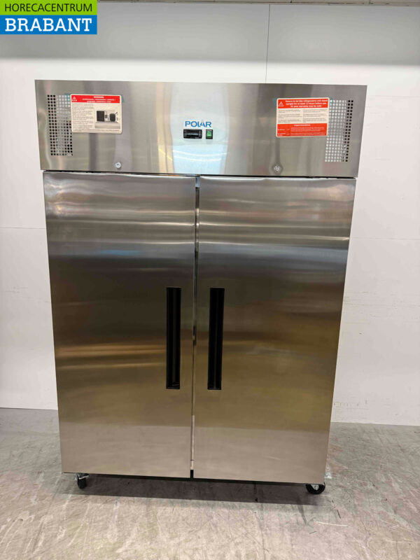 Acier inoxydable Polar G595 Réfrigérateur à deux portes 1200 litres 230V Horeca