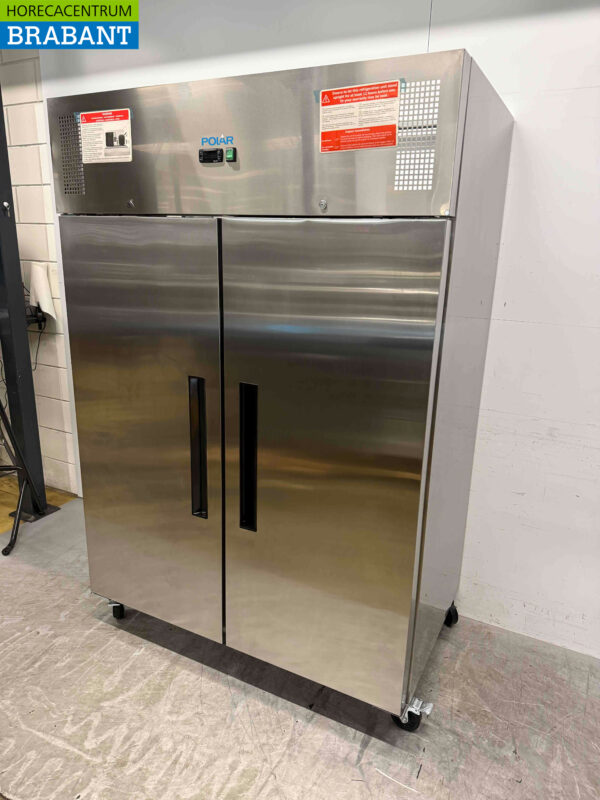 Acier inoxydable Polar G595 Réfrigérateur à deux portes 1200 litres 230V Horeca – Image 2