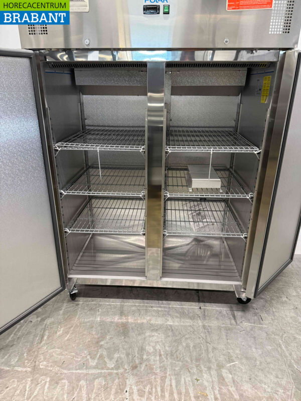 Acier inoxydable Polar G595 Réfrigérateur à deux portes 1200 litres 230V Horeca – Image 4