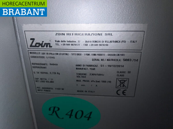 Zoin Wall Cooler 120.5 cm 230V Horeca – Image 6