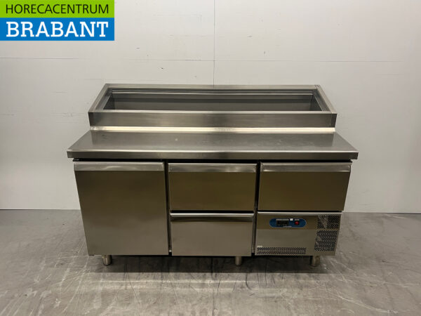 Metos Saladette en acier inoxydable Établi réfrigéré 163 cm 230V Horeca